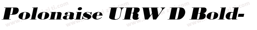 Polonaise URW D Bold字体转换